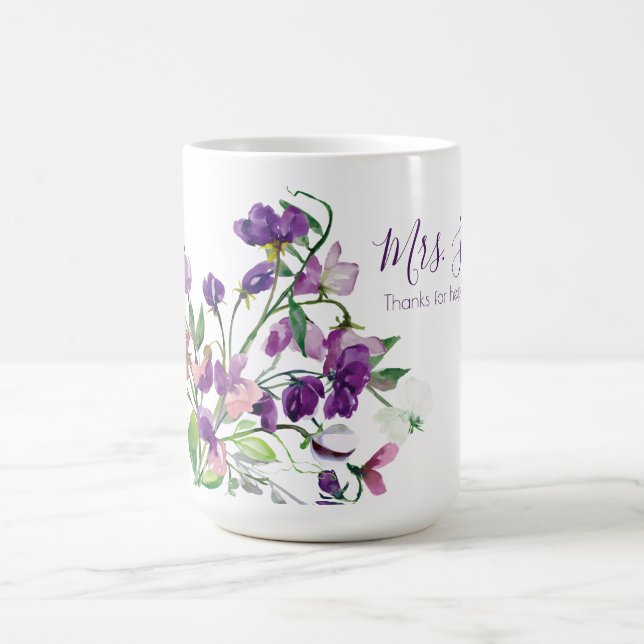 Tack För Att Du Hjälpte Mig Blomma Mugg (Center)