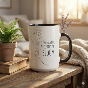 Tack för att du hjälpte mig Bloom Mugg