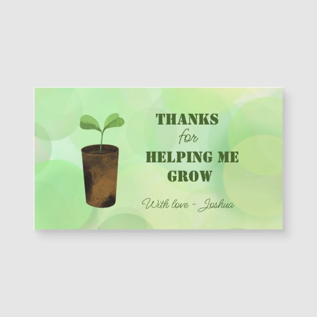 Tack för att du hjälpte mig växa! (Framsida)