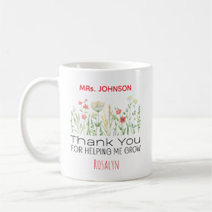Tack för att du hjälpte mig växa Personlig lärare Kaffemugg