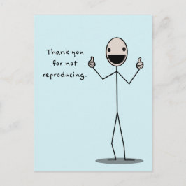 Tack för att du inte reproducerar vykort