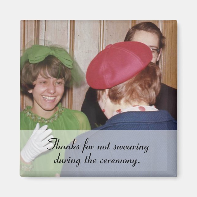 "Tack för att du inte sveper" magnet (Framsidan)