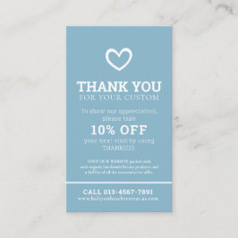 Tack för att du kan upprepa anpassningsbar med fot visitkort