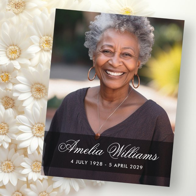 Tack för att du känner fullt medlidande kort (Full photo sympathy bereavement thank you)