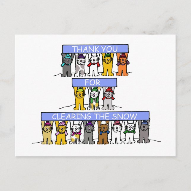 Tack för att du klargjorde Snö Vykort (Framsida)