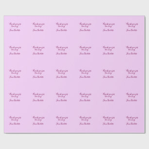 tack för att du kom add name text meddelande mauve presentpapper