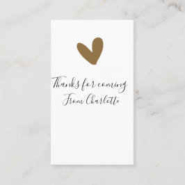 tack för att du kom add name textmeddelande guld h visitkort