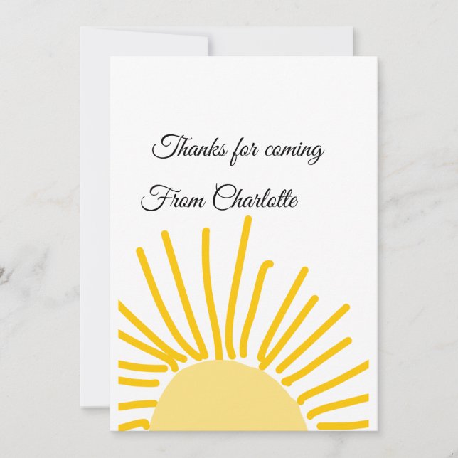 tack för att du kom add namn sms sol julkort (Framsida)