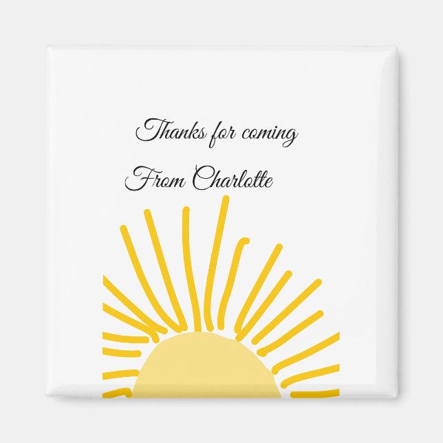 tack för att du kom add namn sms sol magnet (Framsidan)