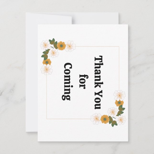 Tack för att du kom efter party-vädret kort (Framsida)