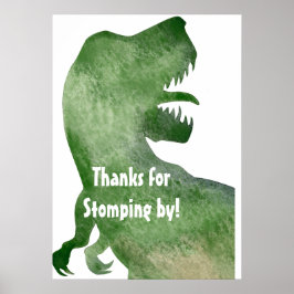 Tack för att du kom förbi - Dino Party Affisch