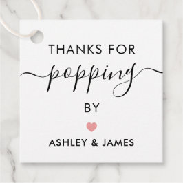 Tack för att du kom förbi Taggar, Bröllopsetikett, Gåvor Etiketter