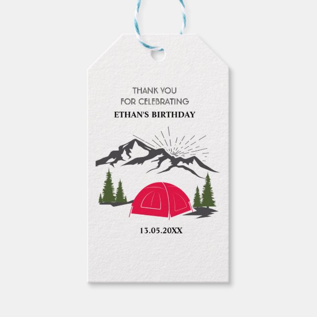 Tack för att du kom från Birthday Boy Presentetikett (Framsidan)