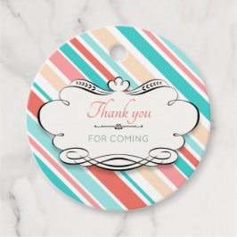 Tack för att du kom gåvor etiketter