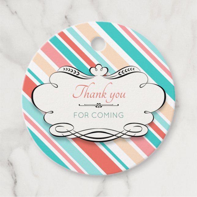 Tack för att du kom gåvor etiketter (Framsida)