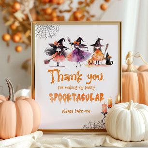 Tack för att du kom Halloween-häxor på födelsedage Poster