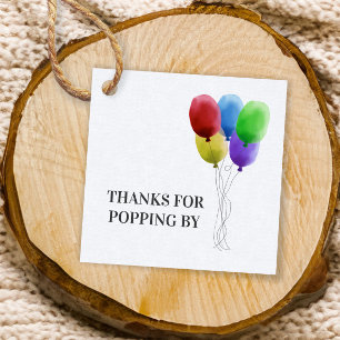 Tack för att du kom hit, Märkrn Balloon Gift, Popc Gåvor Etiketter