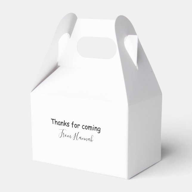 tack för att du kom namn sms babyshower presentaskar (Framsidan Sidan)
