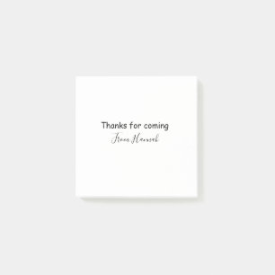tack för att du kom namn sms barnkalas post-it block