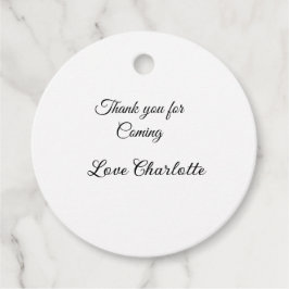 tack för att du kom namn sms  gåvor etiketter