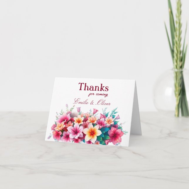 Tack för att du kom och ditt namn kort (Framsida)