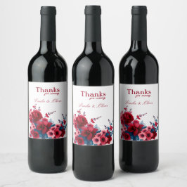Tack för att du kom och ditt namn vinflaska etikett