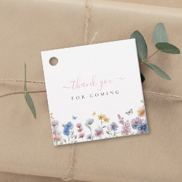 Tack för att du kom på bröllopsfesten för blommor gåvor etiketter