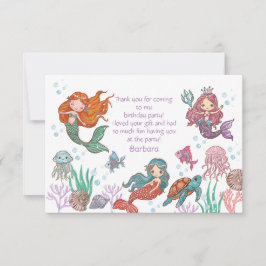 Tack för att du kom Platt tackkort Kort