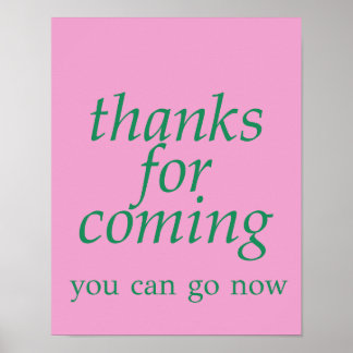 Tack för att du kom poster