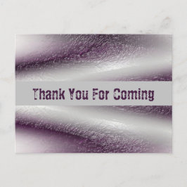 Tack För Att Du Kom Purpur Diagonala Linjer Tack Vykort
