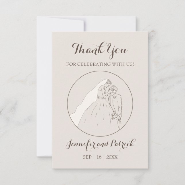 Tack för att du kom till bröllop. Älskare kyss. (Framsida)