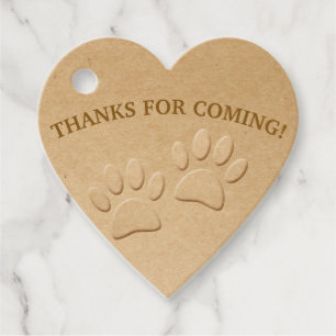 Tack för att du kom till Hund Tassar Gåvor Etiketter