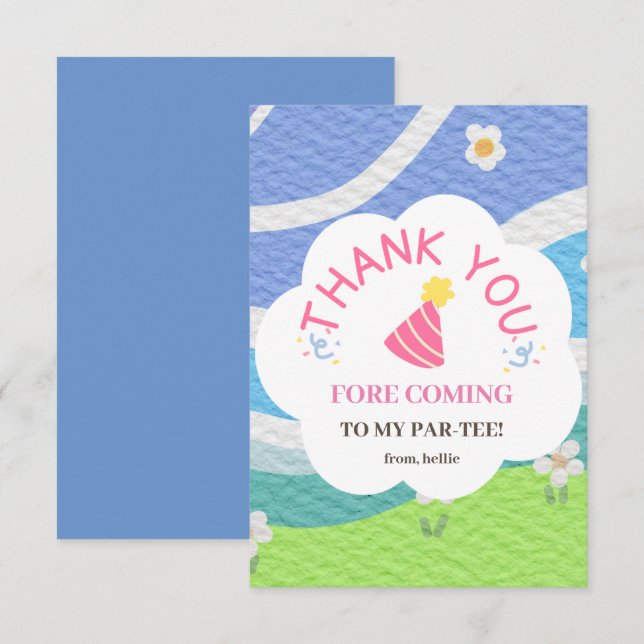 Tack för att du kom till mina parte-barn party (Fram/baksida)