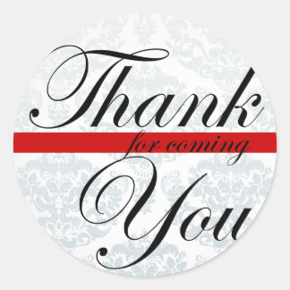 Tack för att du kom till Red Sticker Runt Klistermärke