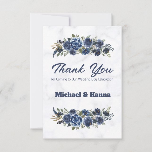 Tack för att du kom till vår bröllopsdag kort (Framsida)