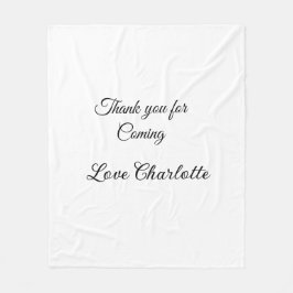 tack för att du kom tillägg namn sms  fleecefilt