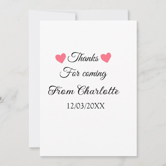 tack för att du kom tillägg namn sms  inbjudningar (Framsida)