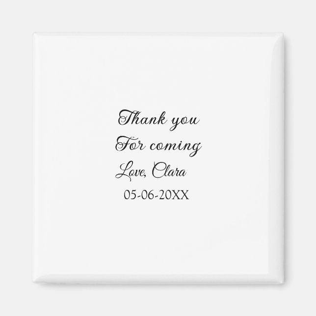 tack för att du kom tillägg namn sms  magnet (Framsidan)