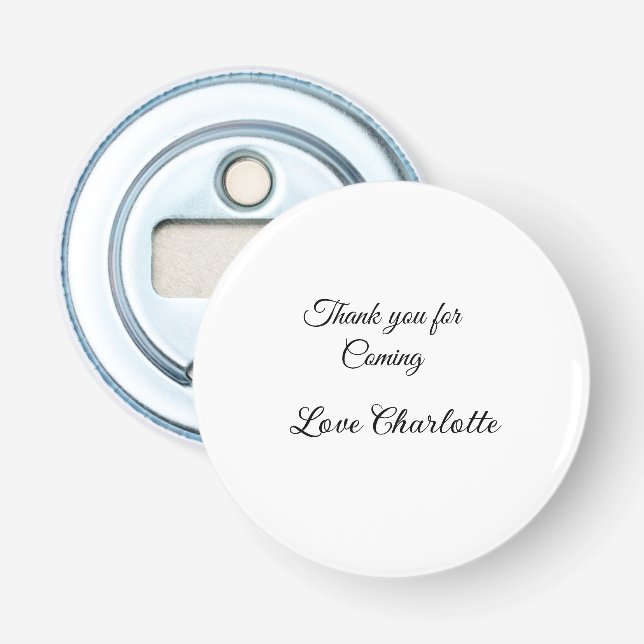 tack för att du kom tillägg namn textmeddelande  flasköppnare (Framsidan)