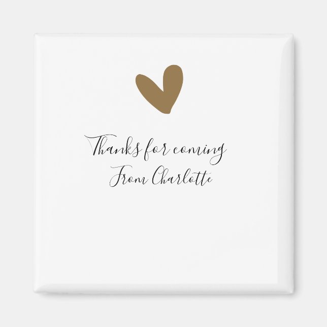 tack för att du kom tillägg namn textmeddelande gu magnet (Framsidan)