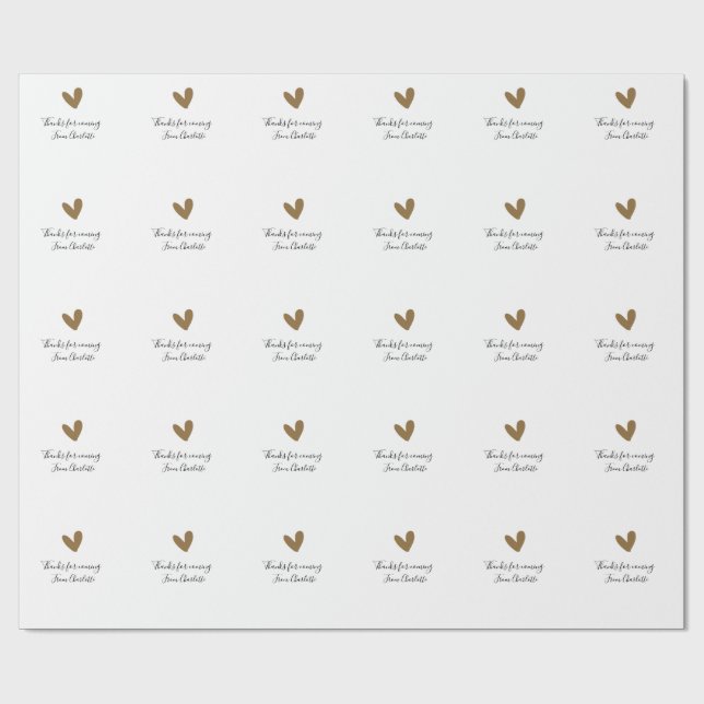 tack för att du kom tillägg namn textmeddelande gu presentpapper (Platt)