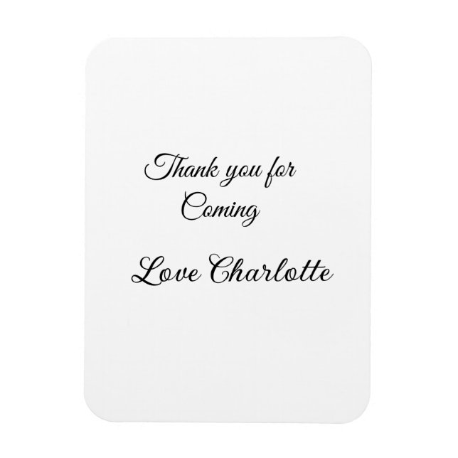 tack för att du kom tillägg namn textmeddelande  magnet (Vertikal)