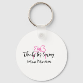 tack för att du kom tillägg namn textmeddelande ro nyckelring