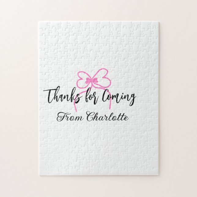 tack för att du kom tillägg namn textmeddelande ro pussel (Vertikal)