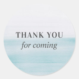 Tack för att du kom. Vattenfärgsknappsdusch Runt Klistermärke