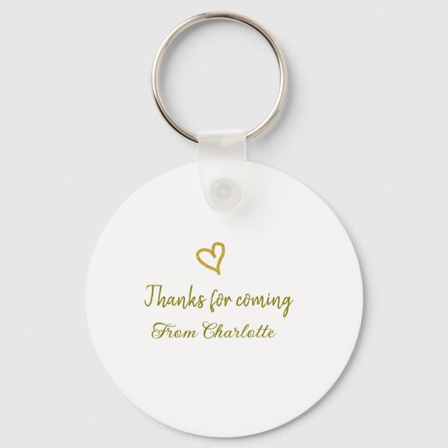 Tack för att du kommer hit och lägger till namn-te nyckelring (Framsida)
