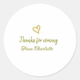 Tack för att du kommer hit och lägger till namn-te runt klistermärke