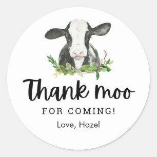 Tack för att du kommer hit till Cow Themme på föde Runt Klistermärke