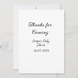 Tack för att du kommer med babydusch, modern enkel inbjudningar