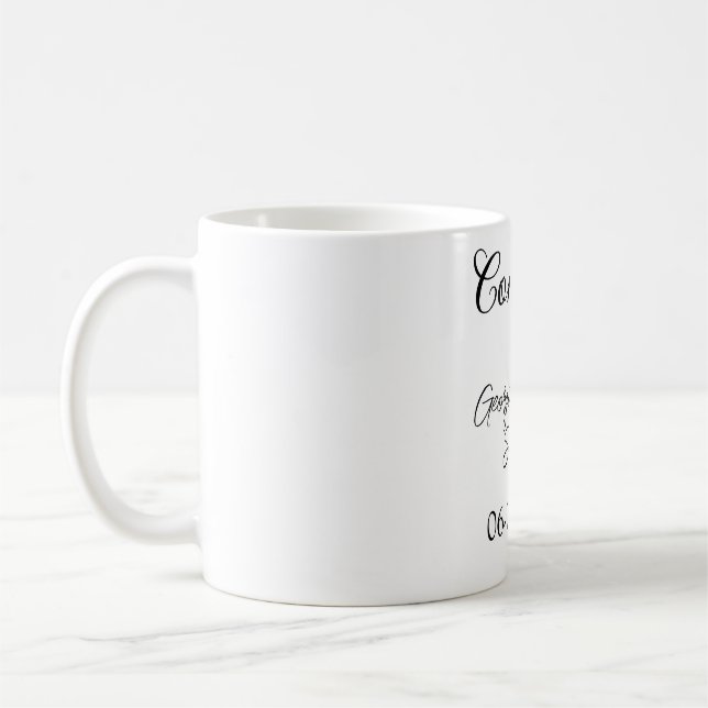 Tack för att du kommer med babydusch, modern enkel kaffemugg (Vänster)